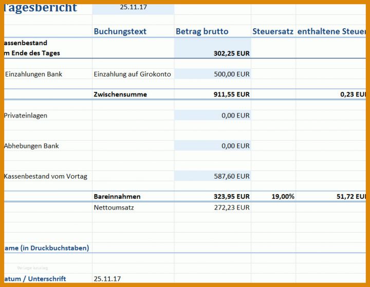 Überraschen Kassen Vorlage Excel 876x680