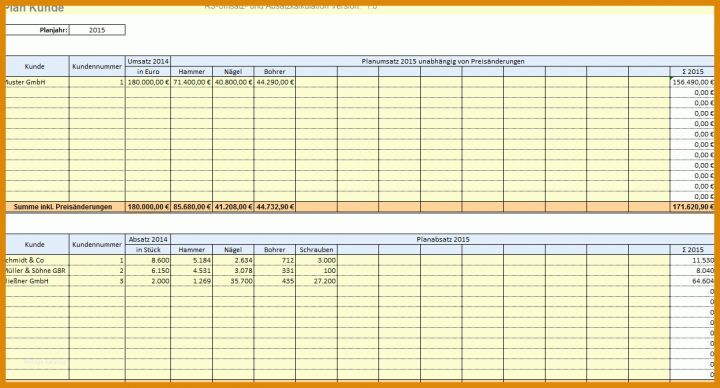 Moderne Umsatz Excel Vorlage 1246x671