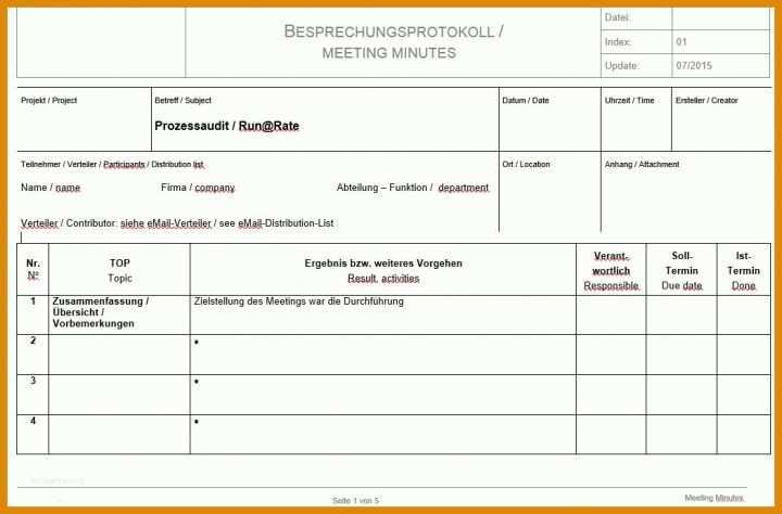 Ungewöhnlich Besprechungsprotokoll Vorlage Word 2010 1051x692