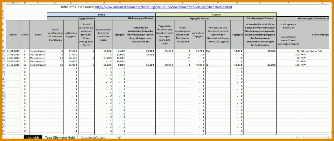 Schockierend Excel Vorlage Reisekosten 1440x609