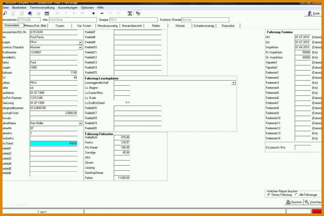 Unglaublich Fuhrparkverwaltung Excel Vorlage 1280x854