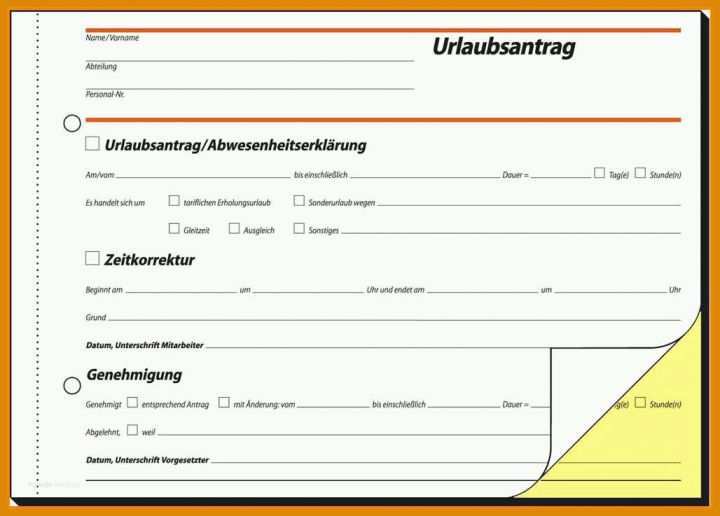 Allerbeste Urlaubsantrag Vorlage Word 1028x737