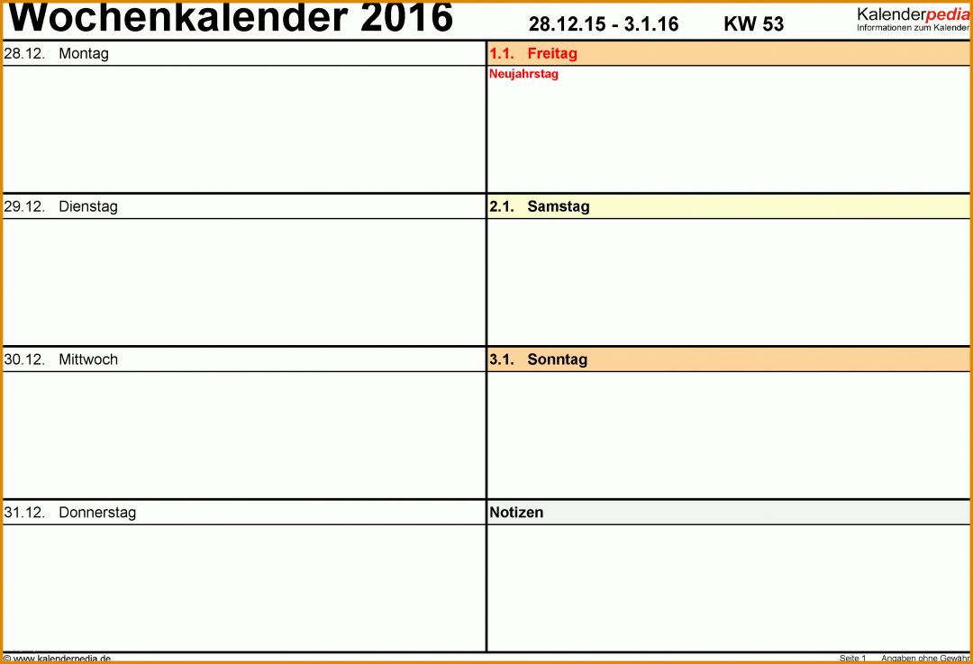 Wunderschönen Wochenkalender Kinder Vorlage 3162x2157