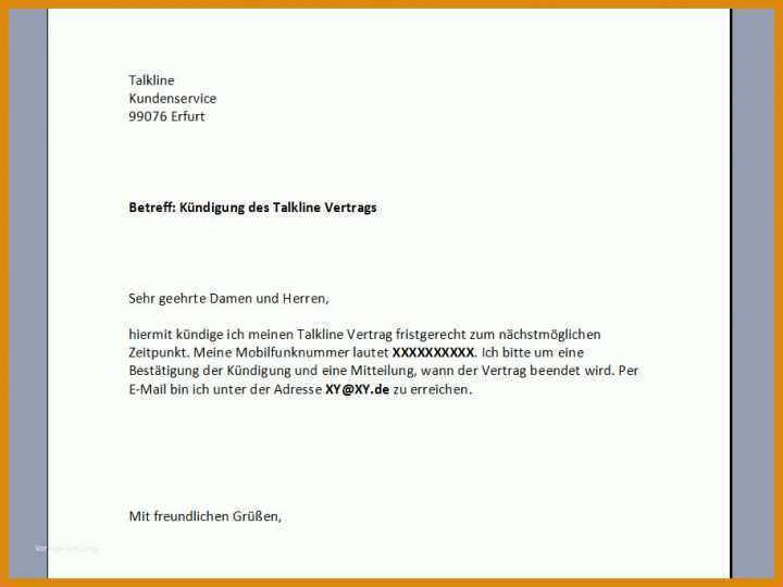 Selten Handyvertrag Kündigen Email Vorlage 912x684