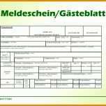 Erstaunlich Vorlage Meldeschein Für Beherbergungsstätten 960x720