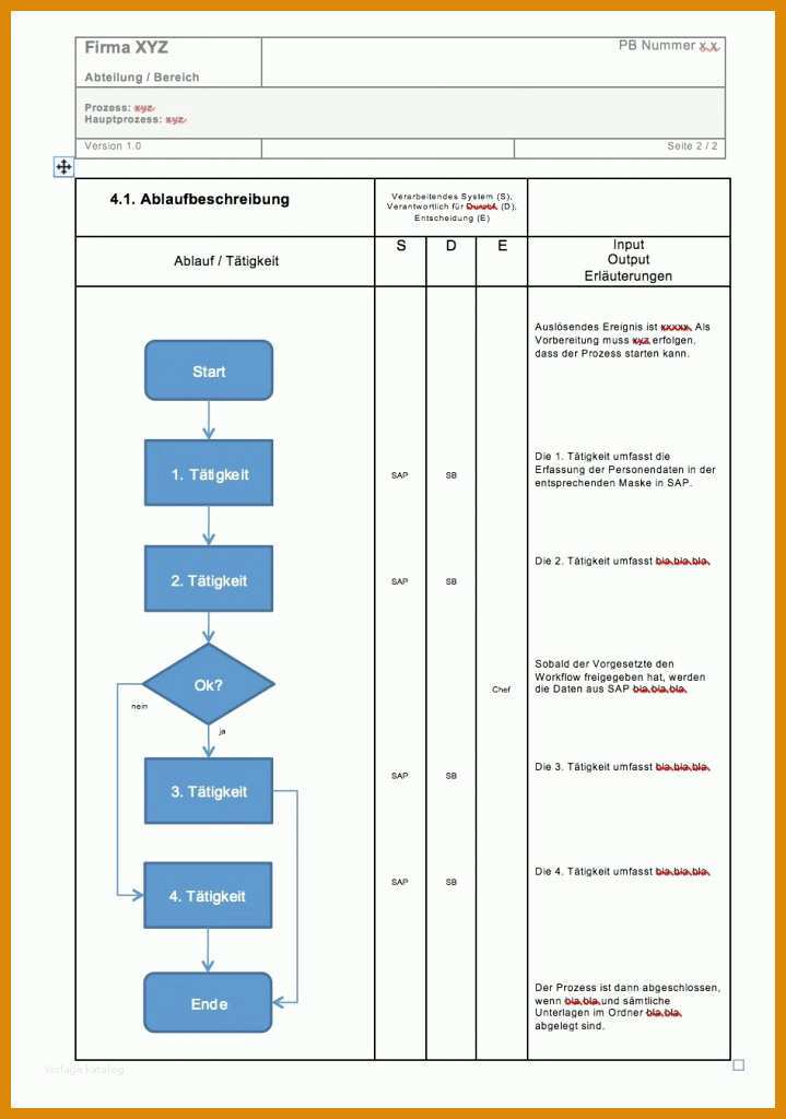 Beste Flussdiagramm Excel Vorlage Download 719x1024