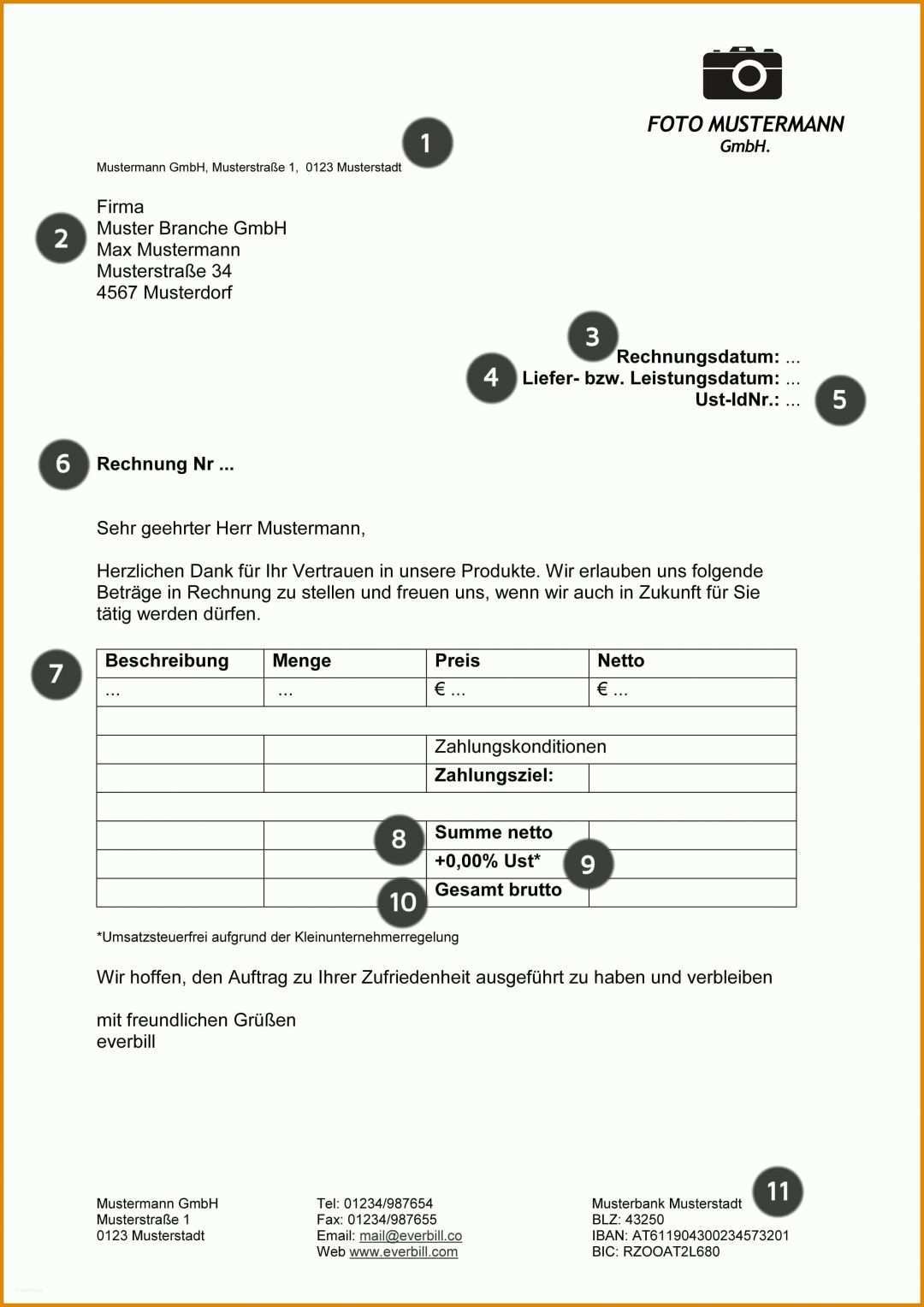 Einzigartig Rechnung Ausstellen Als Privatperson Vorlage 2480x3508