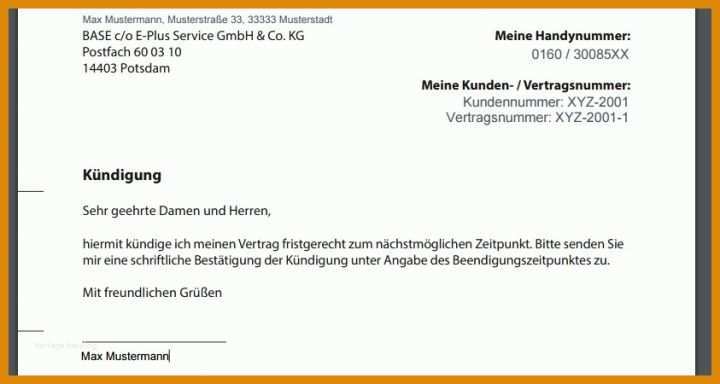 Bemerkenswert Vorlage Kündigung O2 Rufnummernmitnahme 843x450