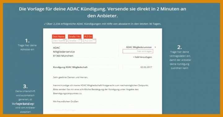 Spezialisiert Adac Kündigen Vorlage 762x400