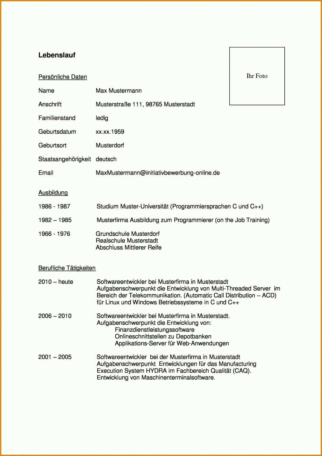 Faszinierend Tabellarischer Lebenslauf Vorlage Pdf 2483x3510