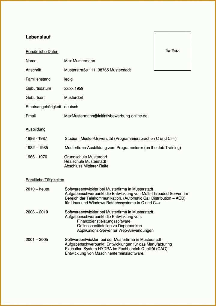 Atemberaubend Tabellarischer Lebenslauf Vorlage Pdf 2483x3510