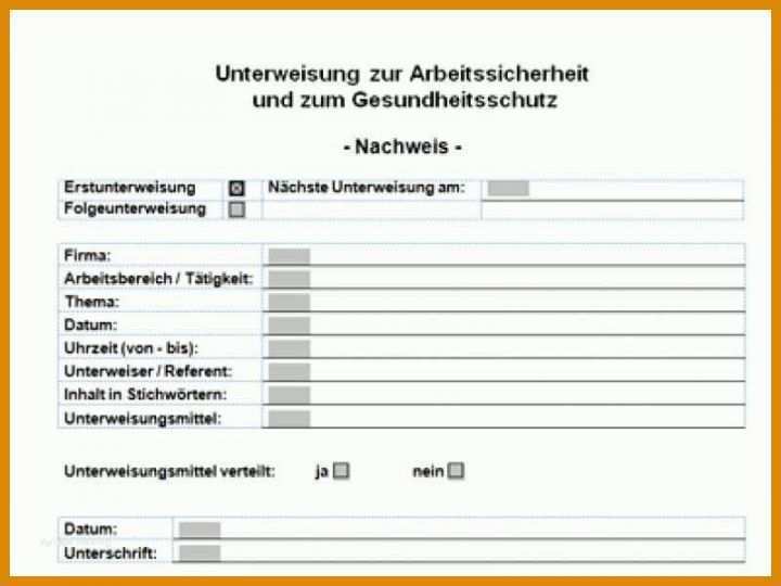 Toll Unterweisung Vorlage 800x600