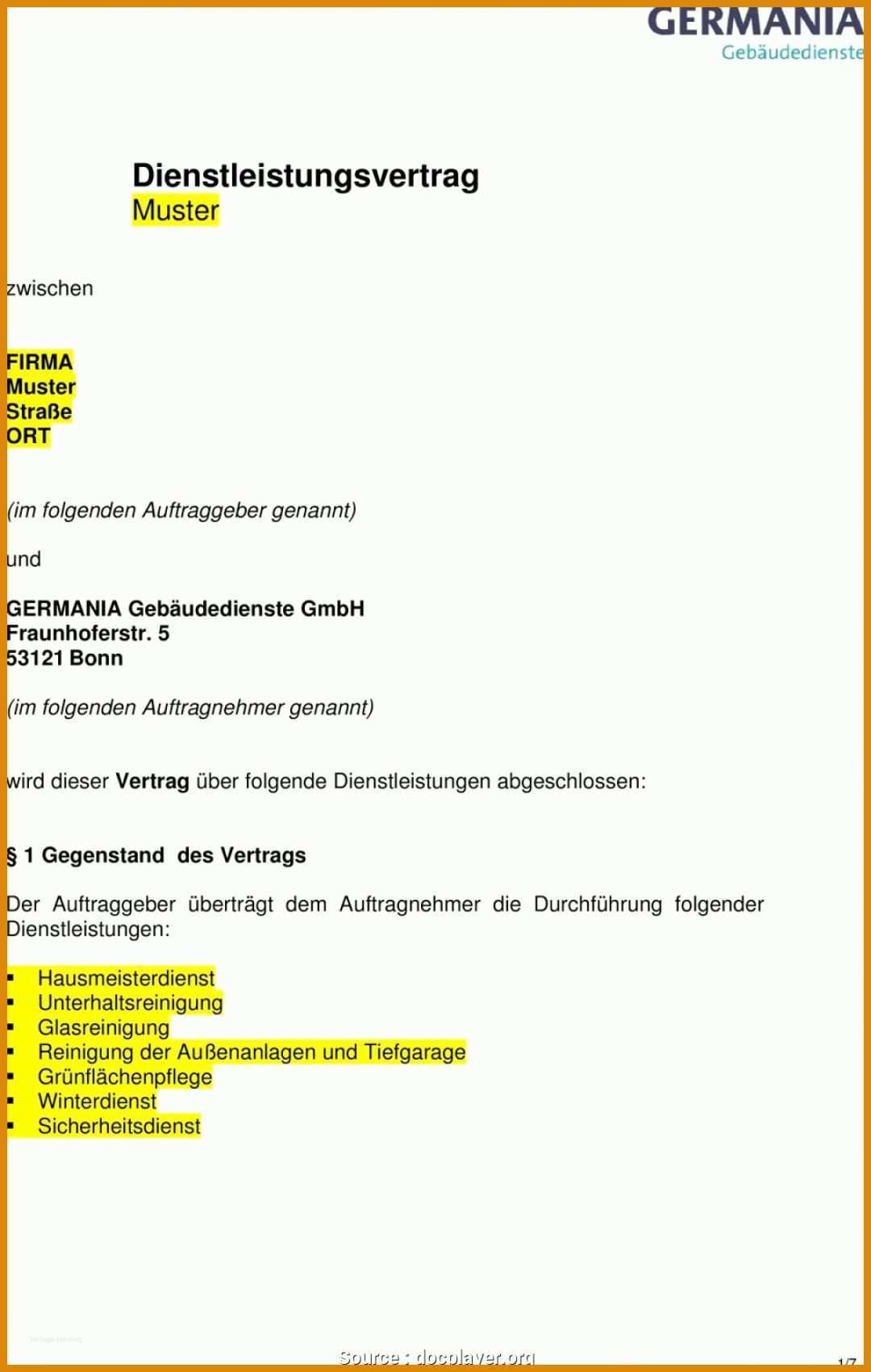 Limitierte Auflage Kündigung Dienstleistungsvertrag Vorlage 1200x1889