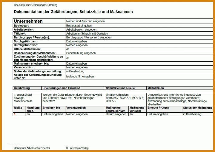 Wunderbar Gefährdungsbeurteilung Aufzugsanlagen Vorlage 1200x850