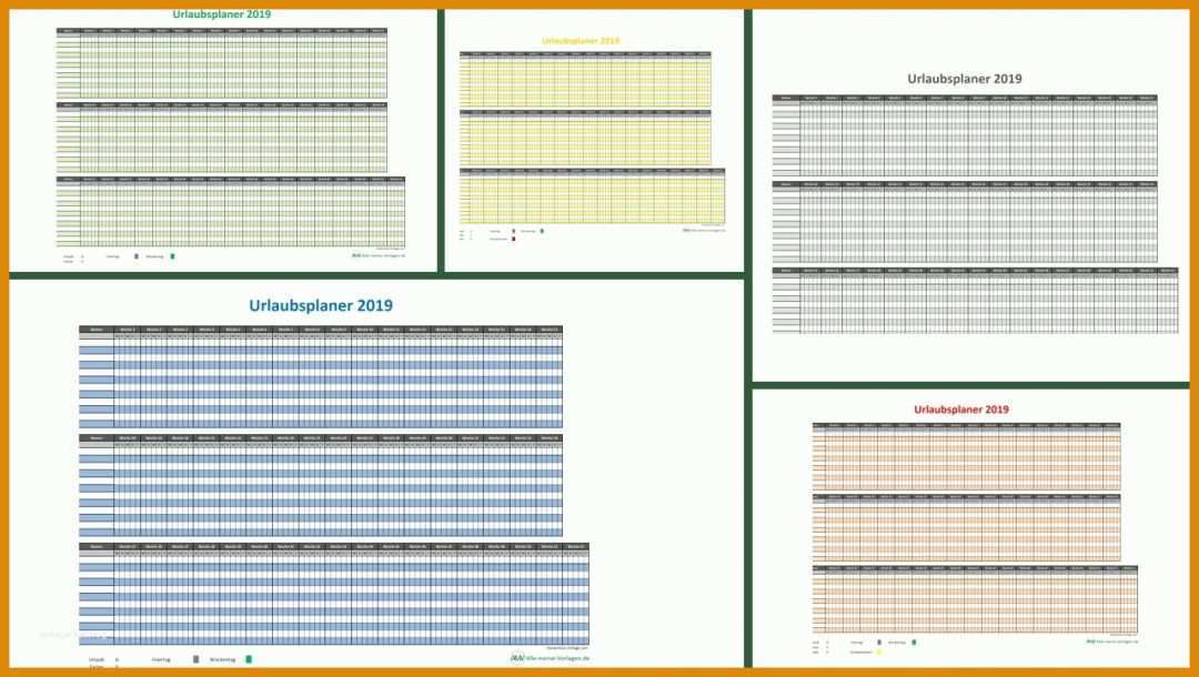 Einzahl Urlaubsplaner Excel 2019 Vorlage 1278x722