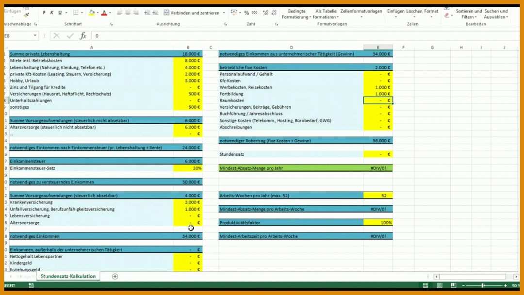 Wunderschönen Zinsen Berechnen Excel Vorlage 1280x720