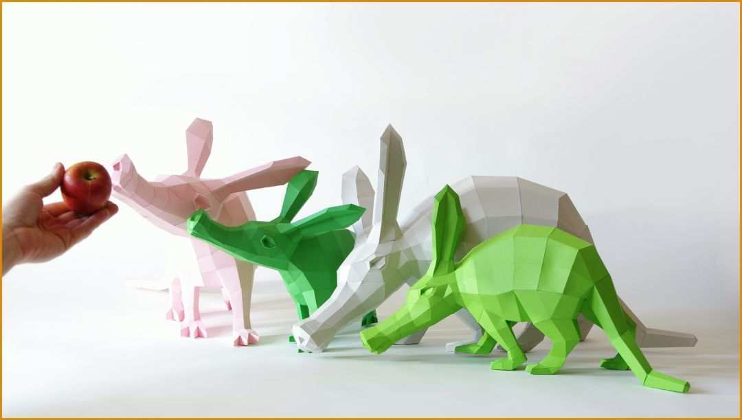 Modisch 3d Tiere Aus Papier Vorlage 3748x2124