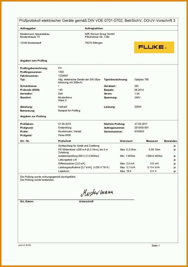 Hervorragend Dguv Protokoll Vorlage 1240x1754