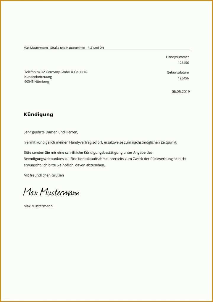 Einzahl Handyvertrag Kündigen Vorlage Pdf 2480x3508