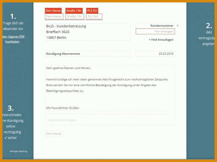 Kündigung Zeitungsabo Vorlage Zeitungsabo Kuendigung Vorlage