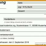 Beste Quittung Ohne Mwst Vorlage Kostenlos 716x480