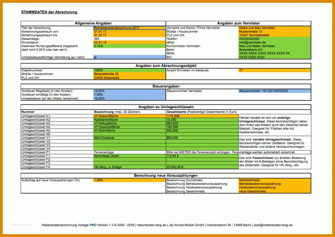 Bestbewertet Nebenkostenabrechnung Erstellen Excel Vorlage 1200x850