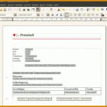 Atemberaubend Protokoll Vorlage Openoffice 978x825