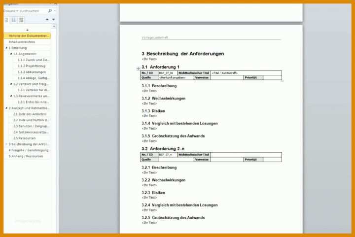 Lastenheft Vorlage Lastenheft Vorlage