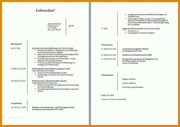 Exklusiv Lebenslauf Vorlage Word 2007 893x627