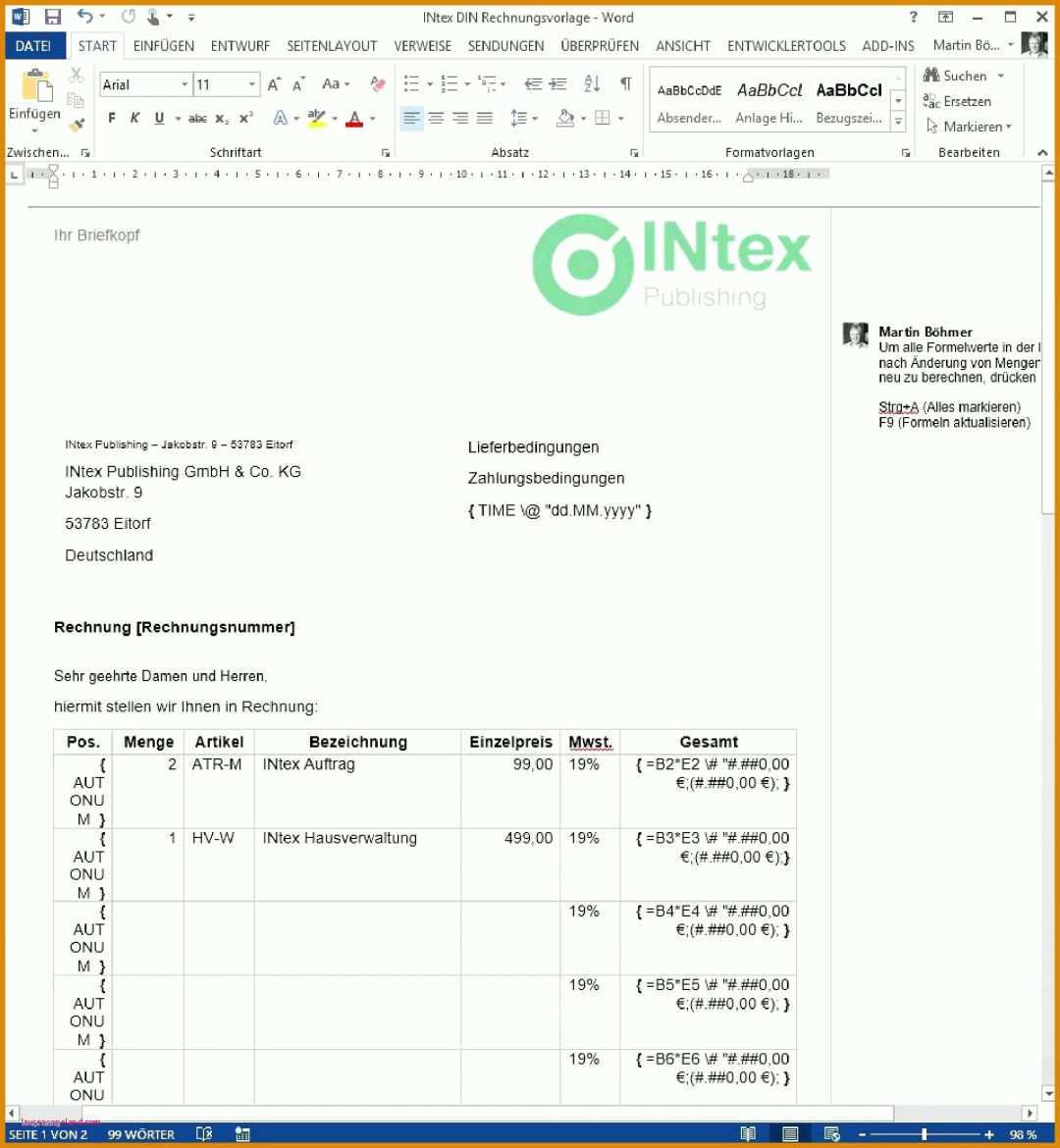 Außergewöhnlich Rechnung Ohne Mwst Vorlage 2000x2166