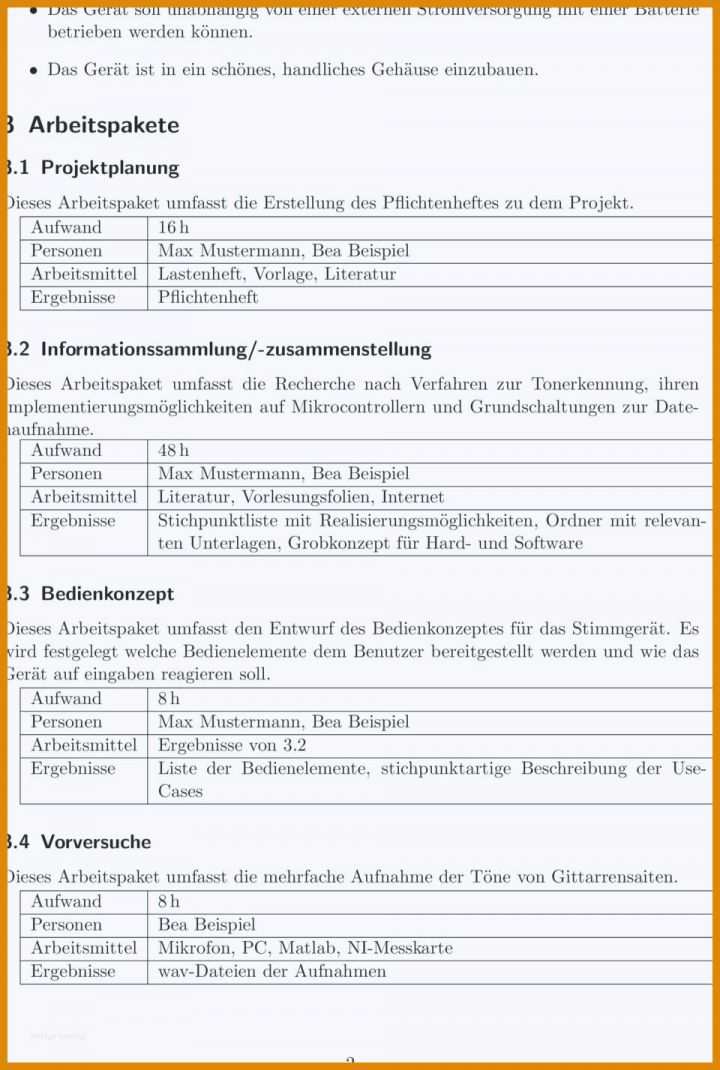 Vorlage Pflichtenheft Lastenheft Beispiel Frisch Projektdokumentation Vorlage