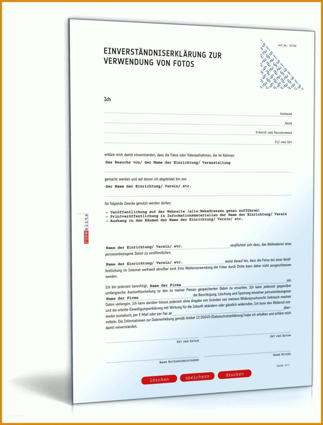 Faszinieren Einverständniserklärung Dsgvo Vorlage 1600x2100