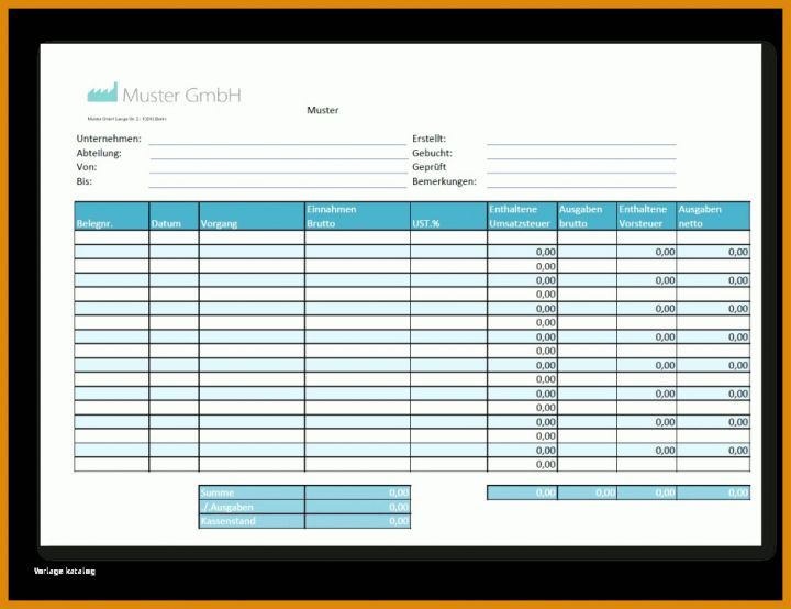 Ausgezeichnet Kassen Vorlage Excel 942x725