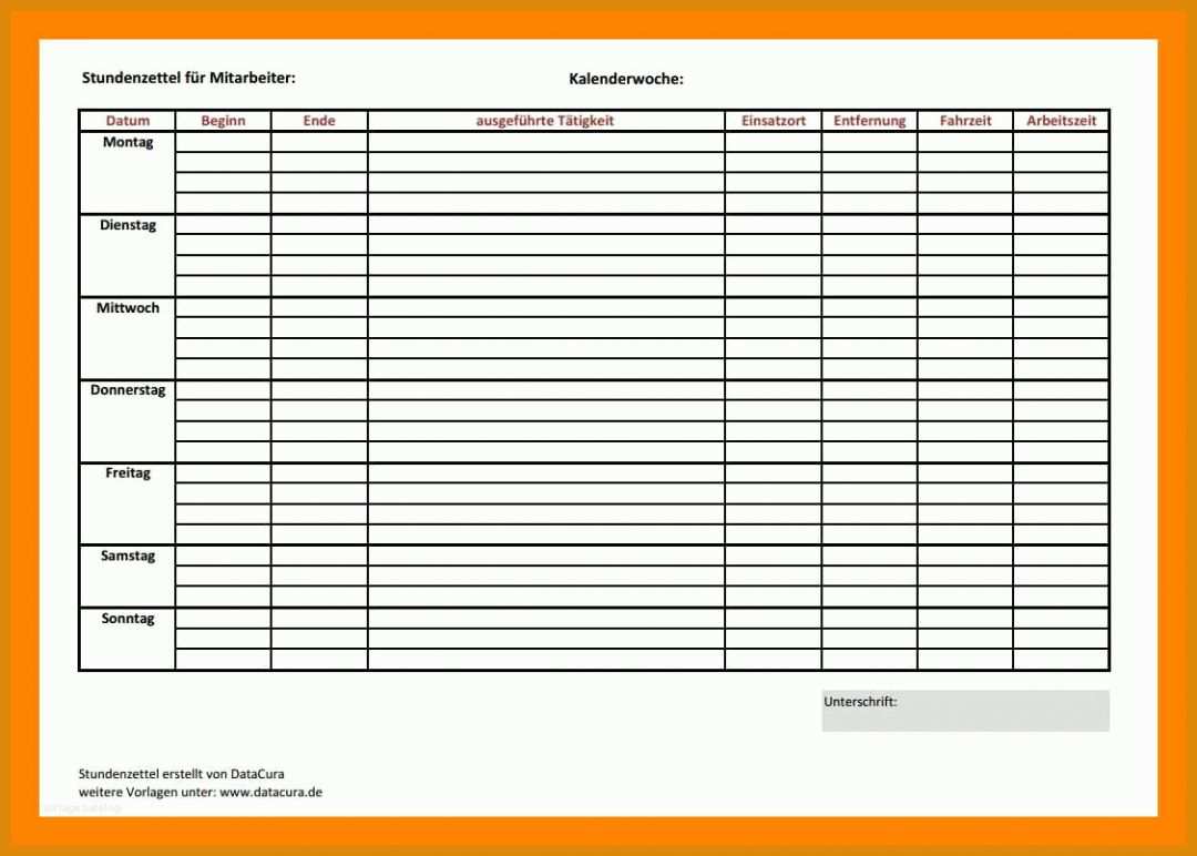 Spektakulär Rapportzettel Vorlage Handwerk 1126x805