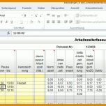 Hervorragen Excel Vorlage Zeiterfassung Mitarbeiter 861x474