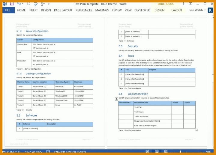 Ungewöhnlich Testplan Vorlage Excel 879x631