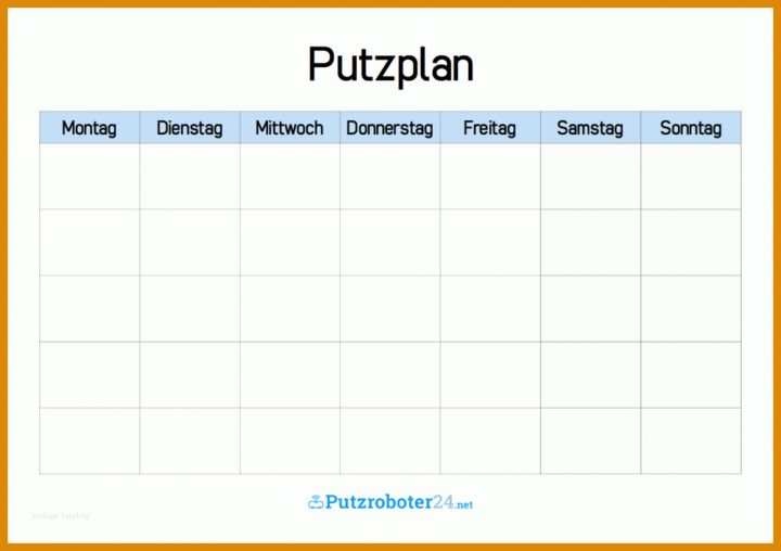 Unvergesslich Wochenplan Haushalt Vorlage 1000x705