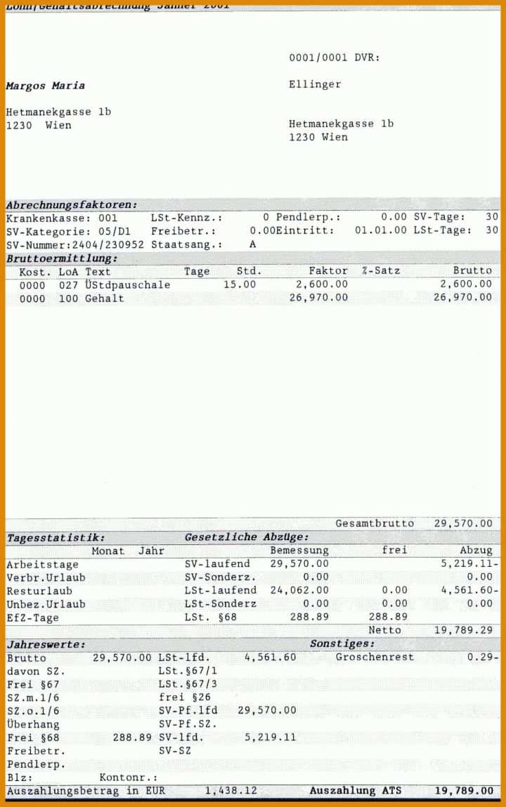 Original Datev Lohnabrechnung Muster 301560 - Muster & Vorlagen ...