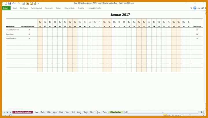 Großartig Excel Urlaubsplaner Vorlage 1024x580