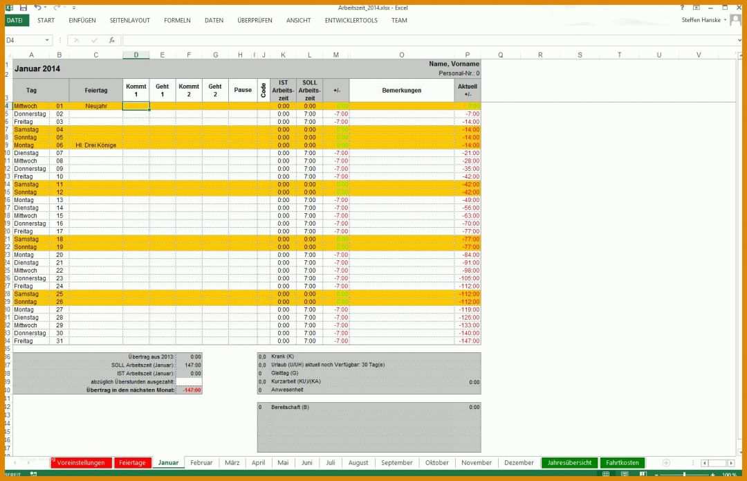 Ungewöhnlich Excel Vorlagen Zeiterfassung Kostenlos 1528x983