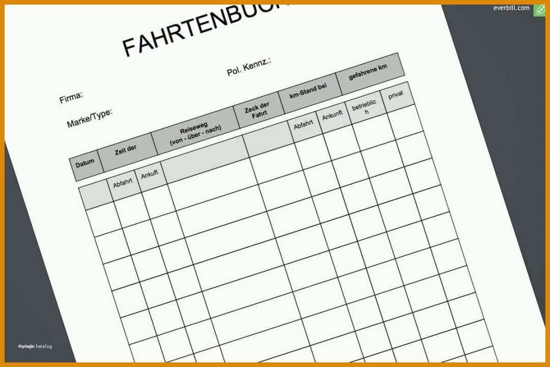 Am Beliebtesten Fahrtenbuch Vorlage Für Finanzamt 1200x800