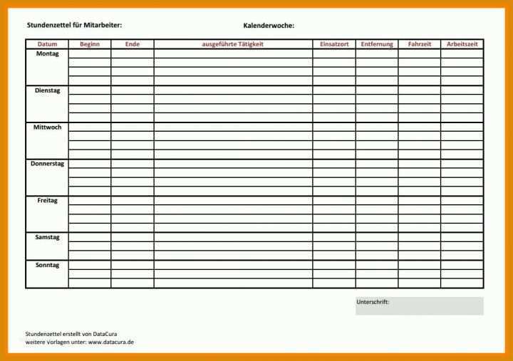 Wunderschönen Stundenzettel 2018 Vorlage 1086x765