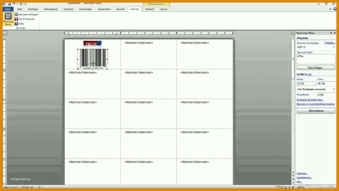 Hervorragen Barcode Vorlage 1280x720