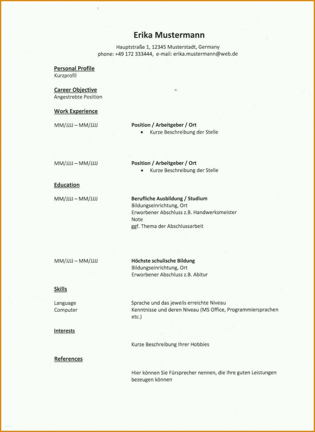 Phänomenal Cv Englisch Vorlage 2552x3504