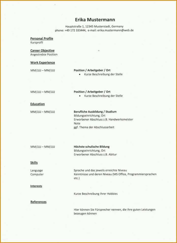 Großartig Cv Englisch Vorlage 2552x3504