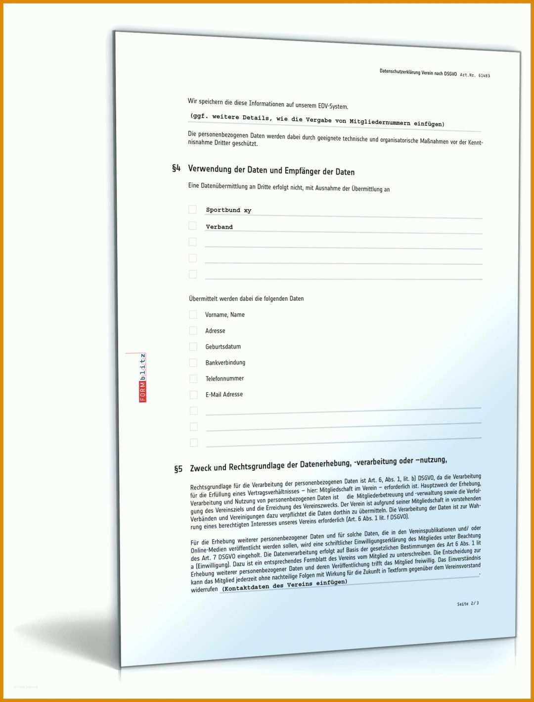 Ideal Datenschutzerklärung Vorlage 1600x2100