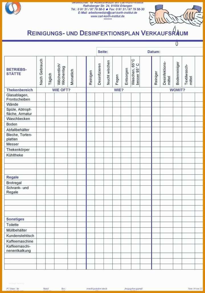 Moderne Haccp Reinigungsplan Vorlage 960x1372