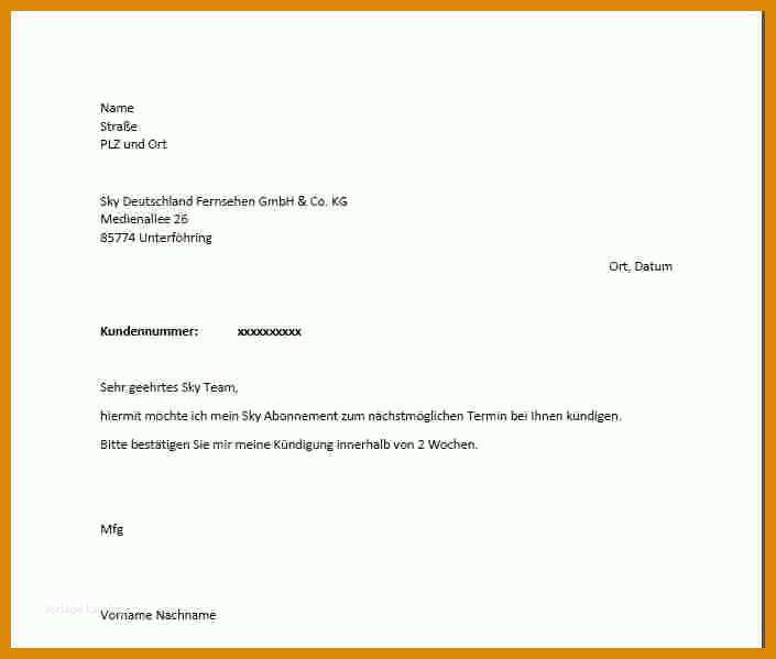 Hervorragen Handyvertrag O2 Kündigen Vorlage Pdf 705x599