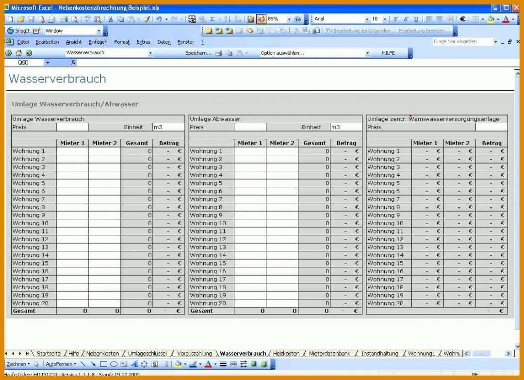 Spezialisiert Heizkostenabrechnung Vorlage Excel 1178x854