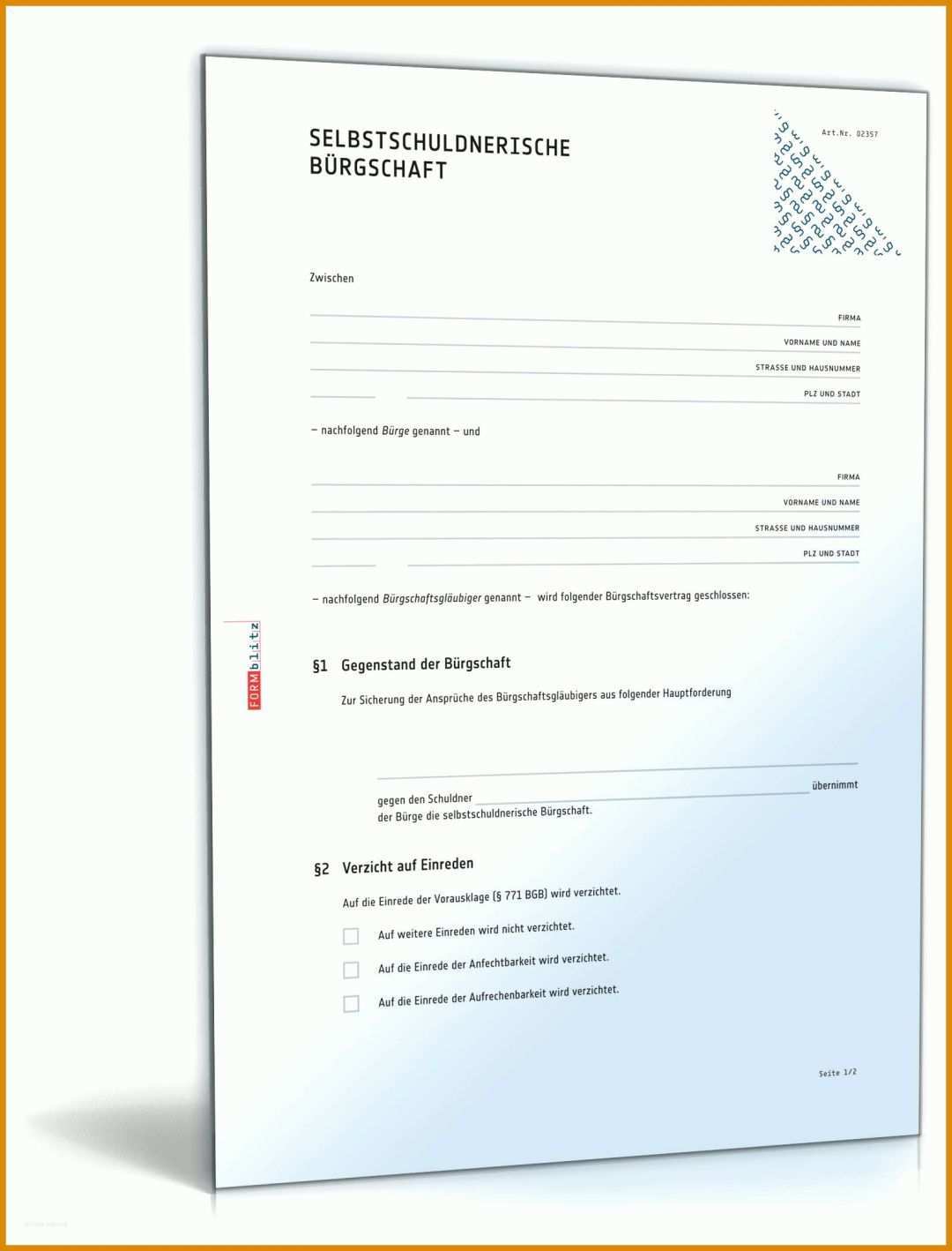 Schockieren Mietbürgschaft Vorlage Doc 1600x2100